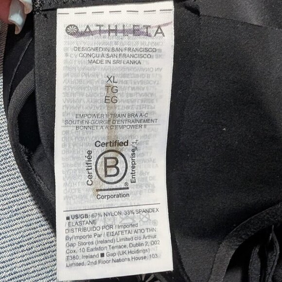 NEW Athleta | Empower Train Bra In Black (XL, A-C cup) - Picture 7 of 9